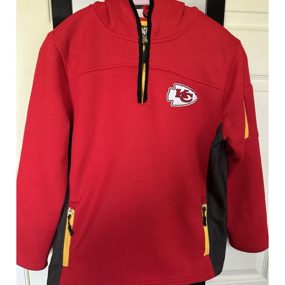 Women's NFL Kansas City Chiefs Knit Red Hoodie Sweater Size XL 18-20